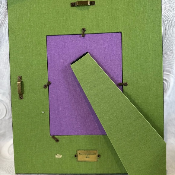 MacKenzie-Childs Enamel 13"x 11"  insert 5x7 photo floral frame Vintage - Picture 2 of 2